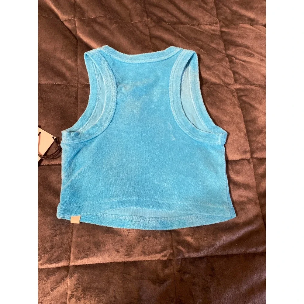 Kaveah Kids Ibiza Blue Terry Cloth Tank and Shorts Set Size S 8-10 NWT